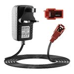 Xahpower 12V Kids Ride On Car Charger, 14.4V 1000mA Battery Charger for Kids Electric Car Riding Toy Battery Power Adapter Red Square Plug