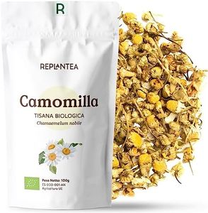 FIORI DI CAMOMILLA INFUSO 100% BIO 100g | Tisana alla Camomilla, Tisane Sfuse Naturale senza Zucchero REPLANTEA