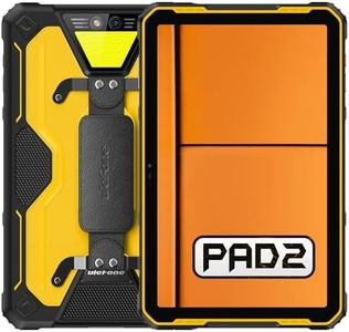 Ulefone Armor Pad 2 Tablette Incassable, 11'' 2K 500nits, 16GB+256GB, Android 13 Etanche IP68, Batterie 18600mAh, Lumière LED, Dual SIM 4G(3 Emplacements pour Cartes), Caméra 48MP, NFC WiFi 6 Jaune