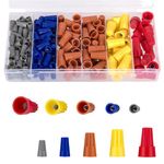 woshilaoDS 180 Pcs Electrical Wire Connectors, Screw-On Terminals Wire Caps, Twist Nuts Caps, Spring Insert Wire Nuts Connectors, Cable Connectors, Electrical Wire Cap Quick Connection Terminals