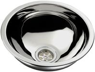 Ambassador Marine Half Sphere Stainless Steel Brushed Finish Sink, 9 1/2-Inch Wide x 4 3/4-Inch Deep