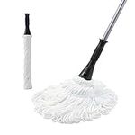 Eyliden Mop with 2 Reusable Heads, Easy Wringing Twist Mop, with 57.5 inch Long Handle, Wet Mops for Floor Cleaning, Commercial Household Clean Hardwood, Vinyl, Tile, and More