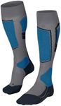 FALKE Men's SK4 Advanced Ski Socks, Grey (Mid Grey Melange 3530), 9-10, 1 Pair