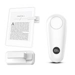 Remote Control Page Turner for Kindle Paperwhite Scribe Oasis Kobo eReaders, Clicker Page Turner for iPhone,iPad, Android Tablets Reading Camera Video Record Remote Triggers, White