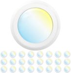 Sunco 24 Pack 5/6 Inch LED Disk Lights, Flush Mount Disc Recessed Ceiling Can Lighting, 850 LM, Selectable CCT 3000K/4000K/5000K/6000K/6500K, Dimmable, 12W=65W, Damp Rated ETL