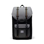 HERSCHEL 10014-05722 LITTLE AMERICA Sports backpack Unisex Adult BLACK GRID/GARGOYLE/SUN ORANGE Size Unica