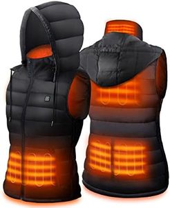 DR.PREPARE Heated Vest, Unisex Winter Hooded Heated Vests Outerwear for Men Women, Lightweight USB Electric Heated Clothing Vest with 3 Heating Levels, Adjustable Size (Battery Pack Not Included)