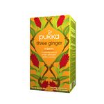 Pukka Three Ginger Organic Herbal Tea, 20 Count (Pack of 4), Ginger, Galangal, Turmeric Soothe