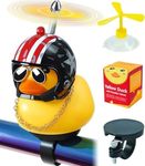 EMPATHECH Rubber Duck Bike Decorations [New Stable Clamp Mount] Cute Squeak Duck Bike Bell [Two Helmet Propeller] Funny Bike Accessories e Scooter Accessories Motorcycle Accessories Cycling Gifts