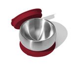 Avanchy Baby Bowls with Suction and Storage Lids Set. Stainless Steel, Magenta (Magenta)