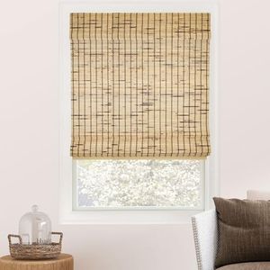 CHICOLOGY Blinds, Roman Home Bamboo Patio, Blinds & Shades, Window Shade, 27" W X 64" H, Tortoise (BRT2764)