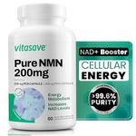 Vitasave NMN 200mg - Pure NAD+ Precursor - 99.6% Purity [60 capsules] - Highly bioavailable - Cellular Health and DNA Support - 200mg Pure NMN per Capsule