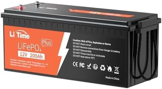 LiTime 12V 300Ah Lithium LiFePO4 Battery, Built-in 200A BMS, Max 2560W Power Output, Easy Installation, 4000+ Deep Cycles, FCC&UL Certificates, 10-Year Lifetime, Perfect for Off-Grid, RV, Solar.