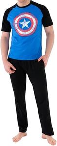 Marvel - Pijama para Hombre - Avengers Capitán América - Large