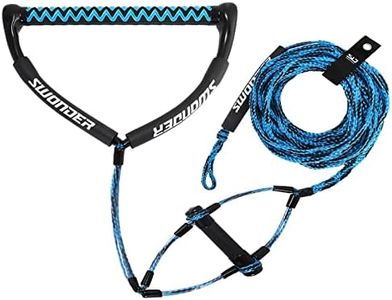 Swonder Wakeboard Rope 75ft - Water Ski Rope with Double Handle - 4 Sections Boat Tow Rope for Kneeboard, Wakeboard, Water Ski, and Tubing