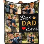 Bemaystar Gifts for Fathers Day - Custom Blanket, Gifts for Dad, Personalized Blanket, Personalized Gifts, Customized Blanket, Custom Photo Blanket, Dad Gifts from Daughter Son, Father Gifts, 30x40in