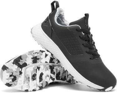 ULTIANT Women Golf Shoes Spikeless Waterproof Golf Sport Sneakers Size5-10(Black,38.5)