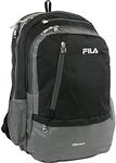 Fila Unisex Adults Duel School Laptop Computer Tablet Book Bag Backpack, Black