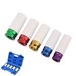 TOPWAY Alloy Wheel Impact Socket Set 5pc 1/2"Sq Drive