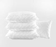 Adam Home Luxury Pillows 4 Pack Hotel Quality for back, Stomach and Side Sleepers Hypoallergenic Pillow With Quilted Design and Soft Hollow-Fiber Hotel Pillows