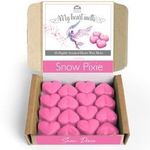 Snow Pixie Wax Melts: 16 x 5 g Heart Shaped Scented Wax Melts, Vegan & Pet Friendly, Cruelty & Plastic Free, aka Ice Fairy, Candle Alternative