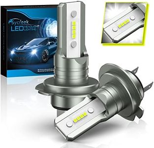 Sycreek H7 LED Lampadine,16000LM 6500K Super Brillante Fari Abbaglianti e Anabbaglianti, Kit Sostituzione Lampada Alogena E Fari Allo Xenon,2 Lampadina H7
