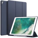 JETech Case for iPad Pro 12.9 Inch (2015/2017 Model, 1st/2nd Generation) with Pencil Holder, Slim Tablet Cover with Soft TPU Back, Auto Wake/Sleep (Navy)