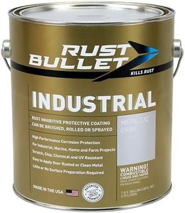 RUST BULLET Industrial - Metallic Gray - 1 Gallon - Rust Preventative Coating for Industrial, Marine, Home and Farm Projects, Chip and UV Resistant, Durable Finish