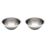 Chef Aid Pack of 2 Stainless Steel Mixing Bowls, Food Safe and The Perfect Tool for Food Preparation and Serving Freshly Produced Food, 1.6 Litre Capacity and 22.2cm Diameter, Dishwasher Safe