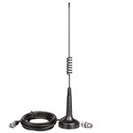 Bingfu Long Range CB Antenna 27MHz Magnetic Base Handheld CB Radio Antenna PL259 & BNC Male Compatible with Cobra Midland Uniden Maxon President Vehicle Car Truck Mobile CB Radio Handheld CB Radio