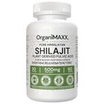 Shilajit For Men, OrganiMAXX Premium Shilajit Capsules, Pure Himalayan Organic Shilajit Plant Derived Fulvic Acid For Metabolism And Immune System Support. Non GMO Natural Shilajit, Vegan friendly, Free of Gluten, Soy & Dairy