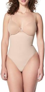 SPANX SPANXsculpt Power Series High Waist Thong - Damen Shapewear Dessous Tanga - Keine Sichtbaren Panty Linien, Nude (Soft Nude), L