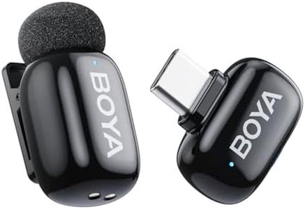 BOYA mini Microphone wireless for iPhone15/16, Andriod, 5g Ultralight, Lavalier Microphone, AI Voice Changer, 3-Level Noise Reduction, Lapel Mic, Clip on Mic with USB-C Plug