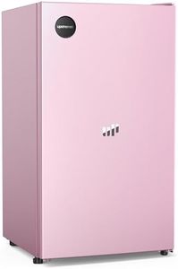 Upstreman 3.2 Cu.Ft All-Refrigerator Mini Fridge, Single Door Small Refrigerator, Dorm Fridge with 7 Adjustable Thermostat, Compact Refrigerator for Office, Bedroom or Dorm,Pink-CR32