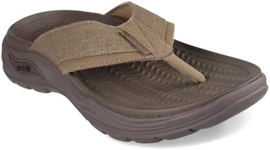 Skechers Men's Arch Fit Motley Sd-Rigel Canvas Thong Sandal, Tpe, 10