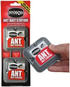 Nippon Ant Bait Station Twin Pack, Ant Traps used Both Indoors & Outdoors with Tnank you Sticker- Destroys Ants and their Nests, Strongest Ant Control System - No Mess Clean and Easy to Use