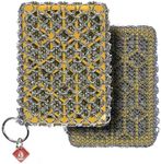 Knapp Made Combo Chainmail Cast Iron Scrubber with Silicone Core - Heavy Duty Rings and Fine Chainmail Rings -Premium Cast Iron Cleaner Chainmail Scrubber -Perfect for Cast Iron Cookware,Skillet,Woks