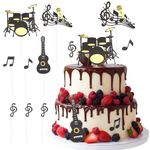 DOERDO 8PCS Music Cake Topper Musical Instruments Decorations for Musician Themed Birthday Wedding Baby Shower Party Decorations Supplies