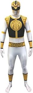 Morphsuits Men's Adults Power Rangers, White, Medium