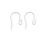 Fish Hook Earwires with Ball 17mm Sterling Silver PK2