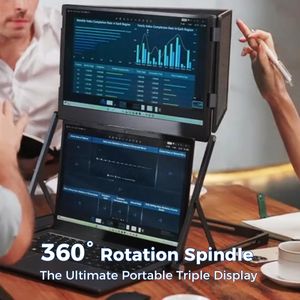 GFORIT Triple Laptop Screen Extender – 15.6" Portable Monitor
