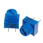 BOJACK 10K Ohm Trim Potentiometer with Knob P103 3 Terminal pin Blue Variable Resistors (Pack of 10 Pcs)