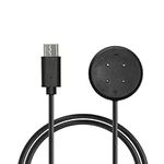 kwmobile Charger Compatible with Google Pixel Watch 3 / Pixel Watch 2 / Fitbit Versa 4 3 2 / Ace LTE - Charger USB-C Cable for Charging Smart Watch - Black