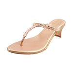 Metro Womens Synthetic Rose Gold Slip Ons (Size (4 UK (37 EU))