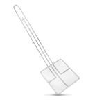 Great Credentials© Square Fine Mesh Skimmer - 5 x 5 Inch Strainer With 12 Inch Long Handle Stainless Steel for Deep Frying