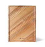 MITSUMOTO SAKARI 16.5x11 Wood Cutting Board, Japanese Chopping Board for Kitchen Chopping Meat Vegetables, Large Cutting Board with Juice Groove