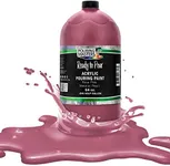 Pouring Masters Rose Pink Metallic Pearl Acrylic Ready to Pour Pouring Paint – Premium 64-Ounce Pre-Mixed Water-Based - for Canvas, Wood, Paper, Crafts, Tile, Rocks and More