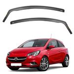 iSpeed Wind Deflectors For Vauxhall Corsa E 2014-2019 3 Door Hatchback 2pc set - Keep Your Car Ventilated in Rain - Reduce Wind Turbulence - Tinted In-Channel Type