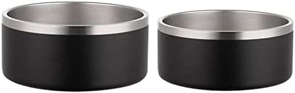 KALINCO Dog Bowl, Non-Slip Dog Water Bowl, Stainless Steel Dog Bowls, 64 Oz and 32Oz Feeder Bowl for Dogs