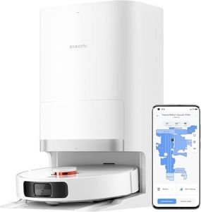 Xiaomi Robot Vacuum X20+ with All-in-One Smart Base Station 6000Pa Suction Power, LDS Laser Navigation, Voice Control, Wet & Dry 4L White (AU Version)